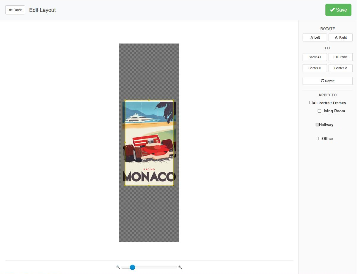 The framing editor on nimbusframe.net