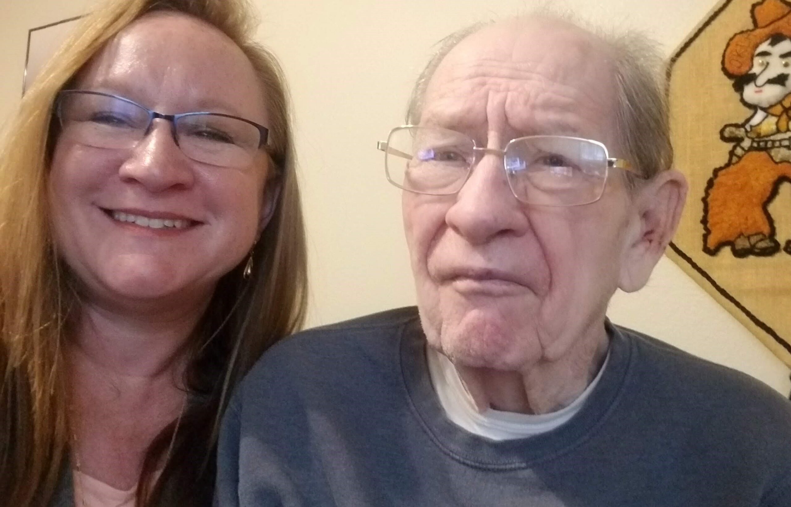 Nimbus Frame in Memory Care - Skyping with Dad